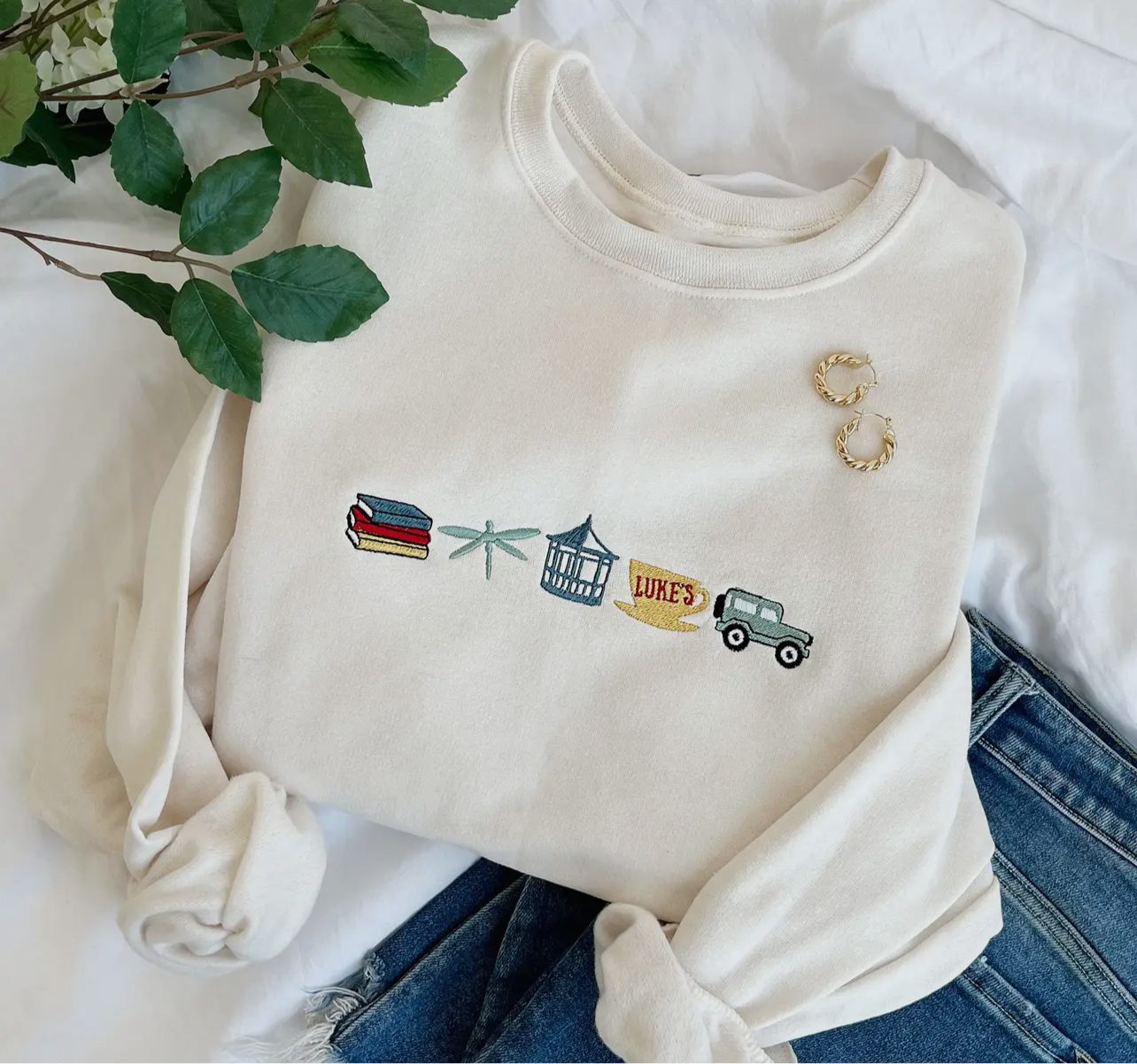 Gilmore Girls Embroidered Crewneck