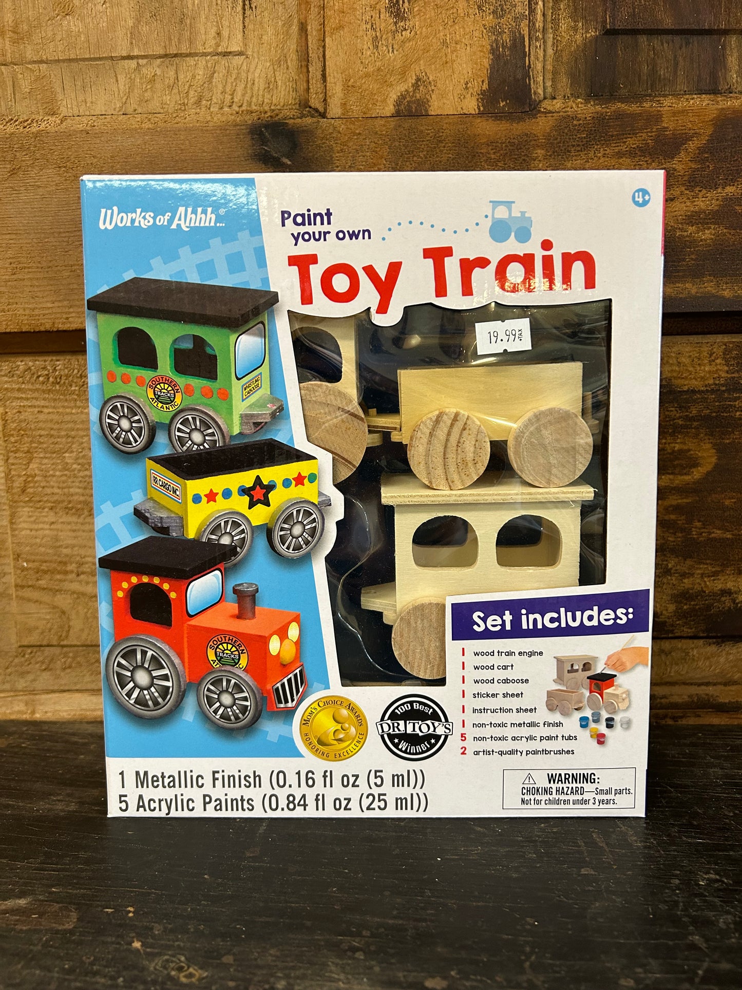 Toy Train Wood Paint Set