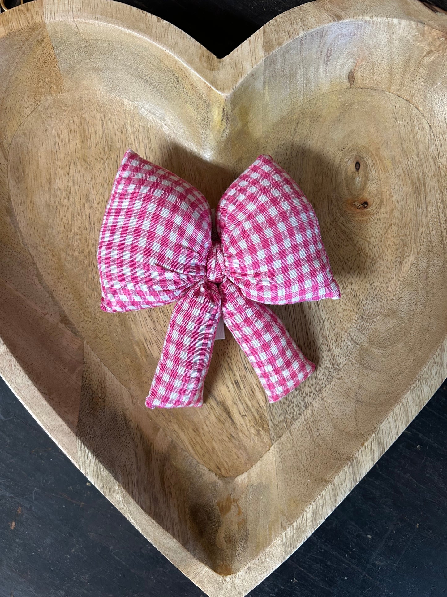 PUFFY CHECKER BOW RIBBON BAG CHARM KEYCHAIN | 40KC140