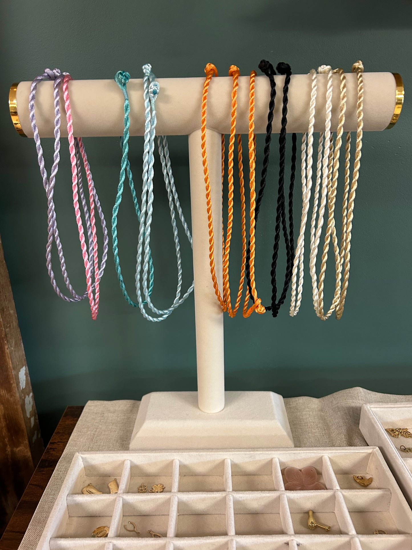 Custom Charm Necklace with Cord