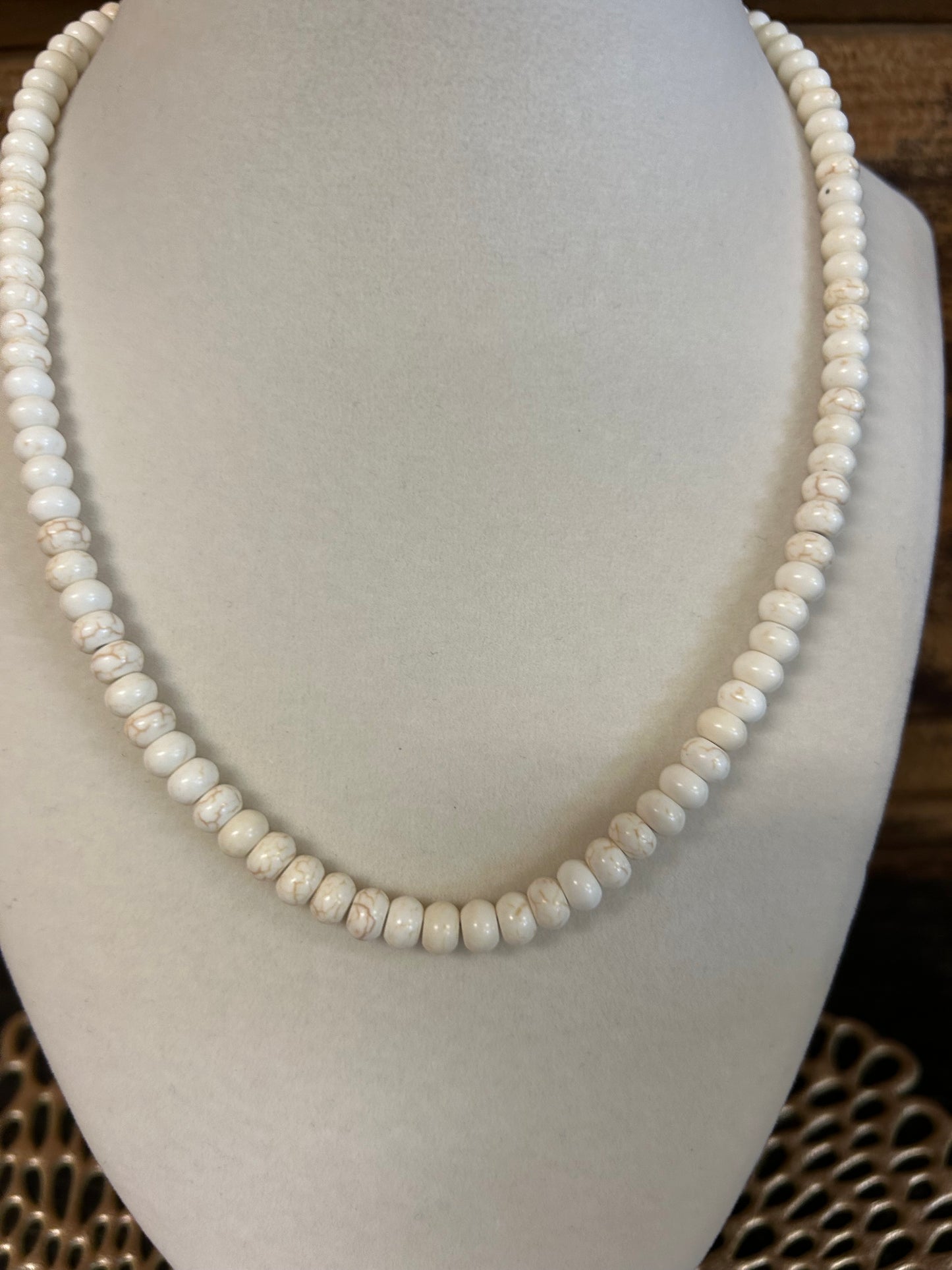 Cream Shell Disc Necklace