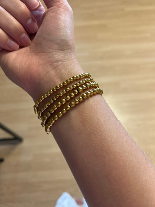 18k Gold-plated Stainless Steel beaded bracelet