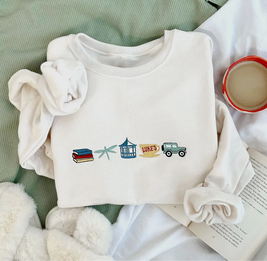 Gilmore Girls Embroidered Crewneck