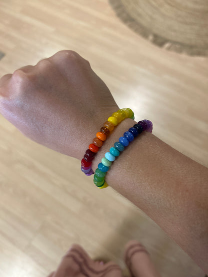 Rainbow Bright Beaded Bracelet