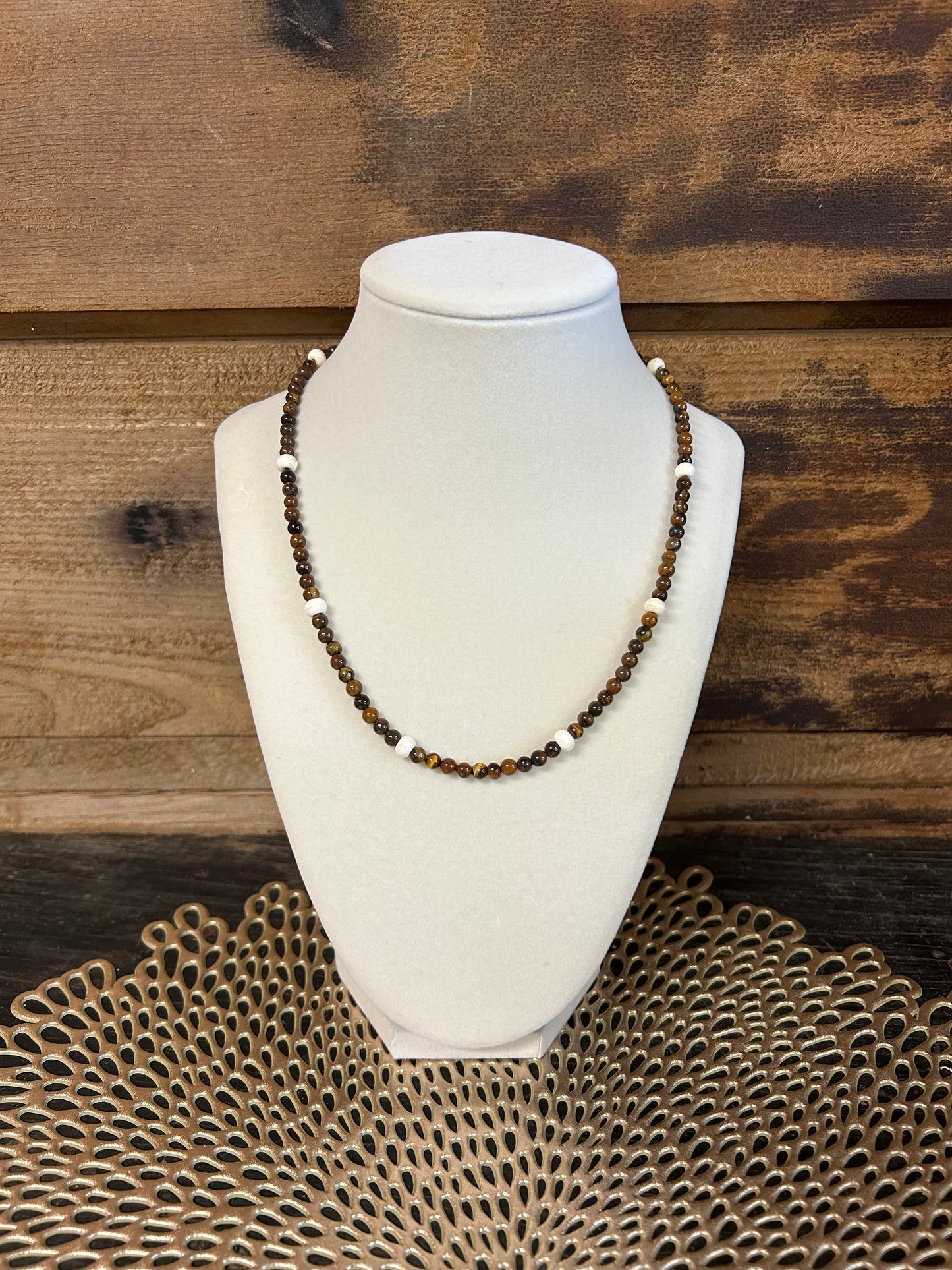 Tiger Eye Beaded Necklace