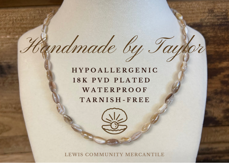 Cream Shell Disc Necklace