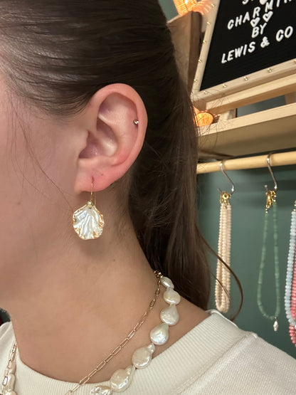 Golden Pearl Earrings
