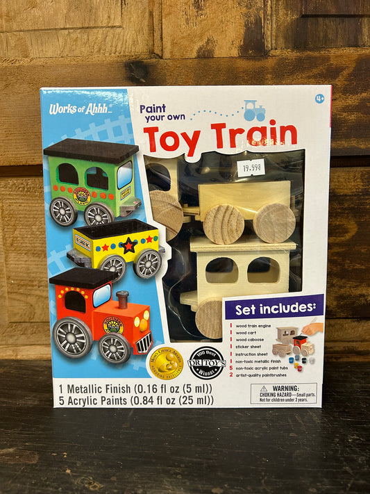 Toy Train Wood Paint Set
