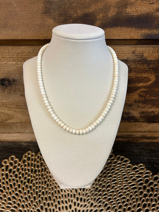 Cream Shell Disc Necklace