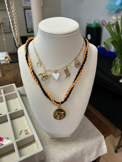 Custom Charm Necklace with Cord