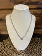Custom Charm Necklace with Silver Paperclip Charm Keeper